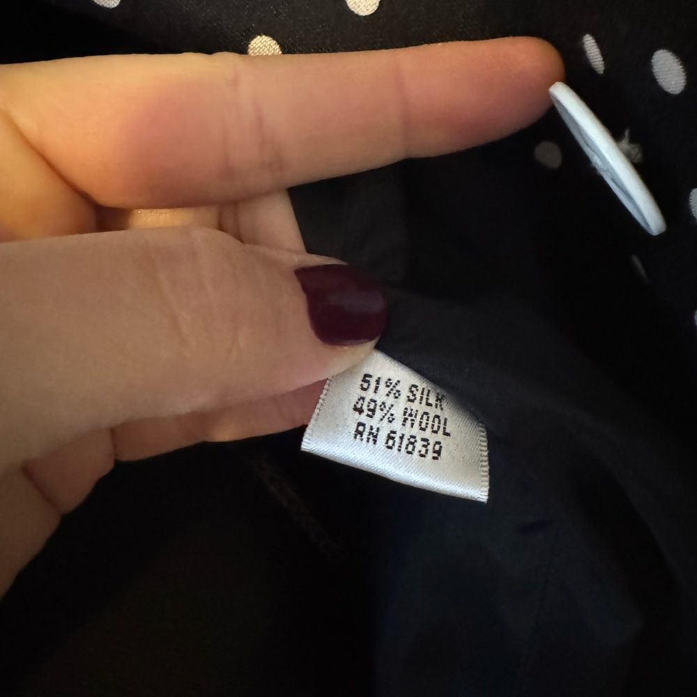 TERI JON Black & White Polka Dot Blazer Jacket Size 10 - Picture 5 of 6